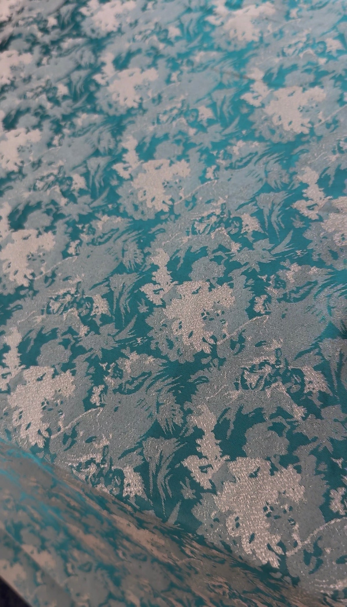 Emerald Green Floral Jacquard Brocade Fabric | Sold by the Metre
