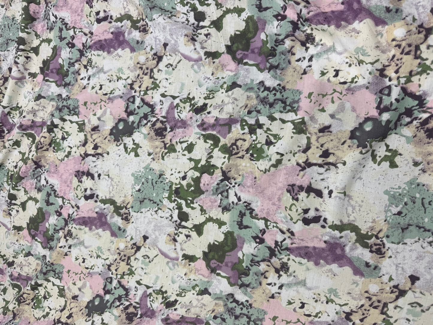 Pastel Abstract Blossom Viscose Dress Fabric | Sold by the Metre
