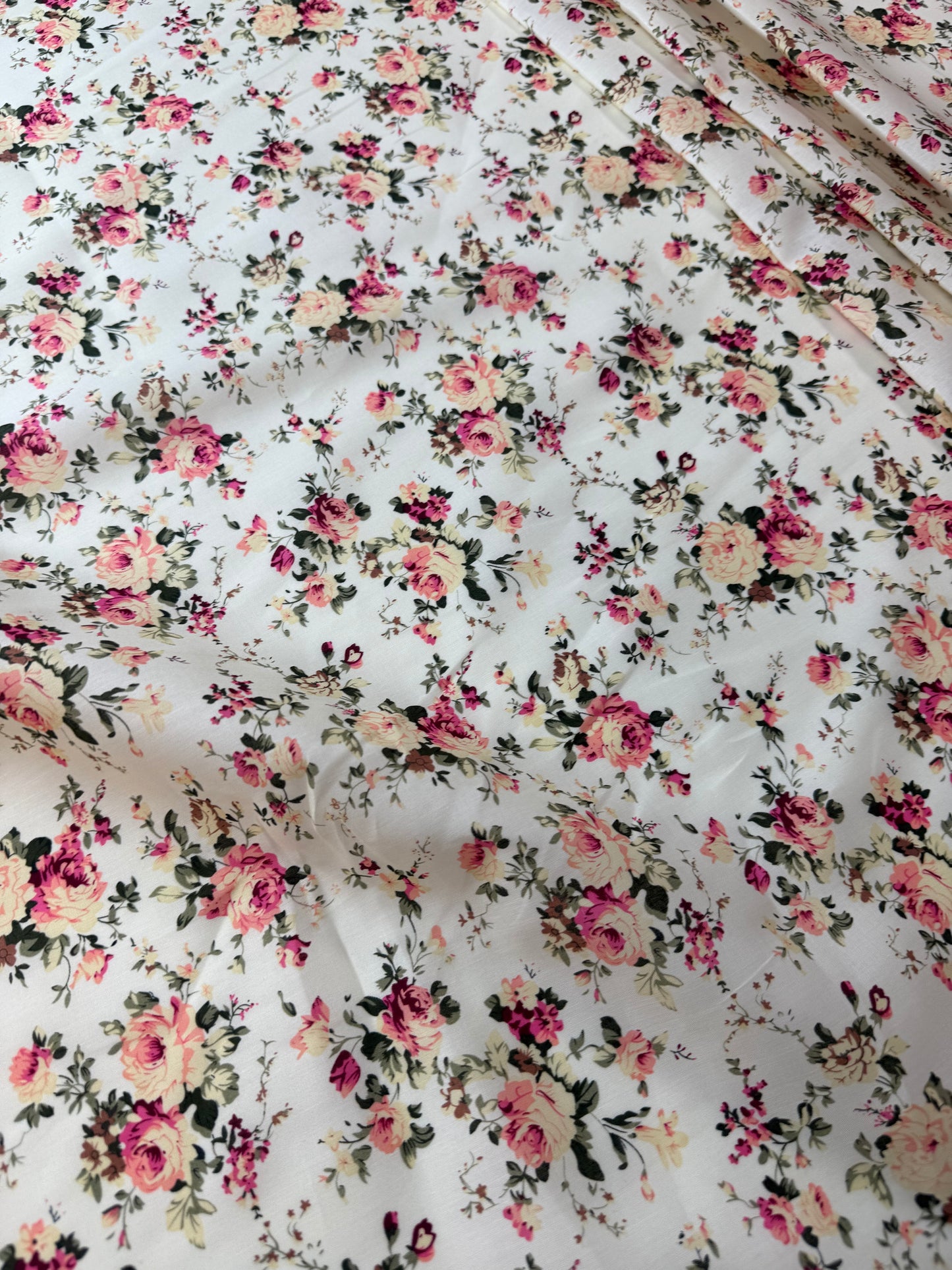 Vintage Rose Cotton Dress Fabric | Sold by the Metre