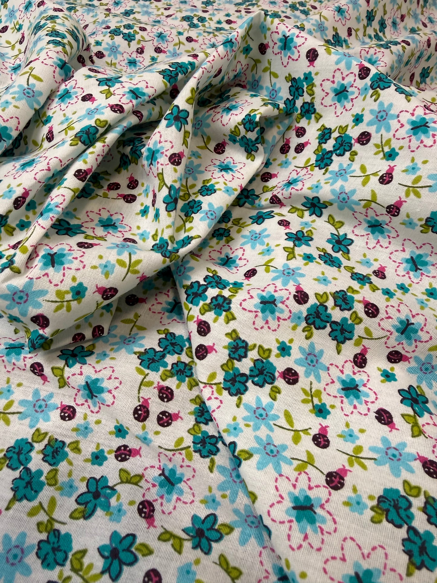 Lilac Ditsy Floral Cotton Dress Fabric | Sold by the Metre
