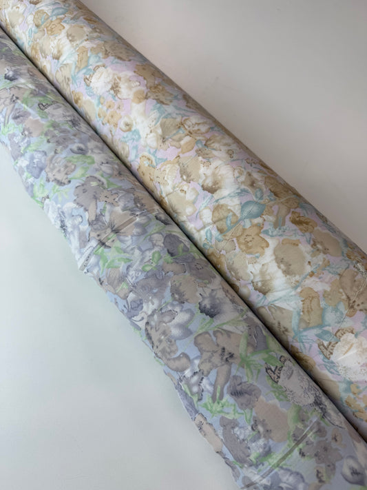 Pastel Toile Cotton Dress Fabric | Sold by the Metre