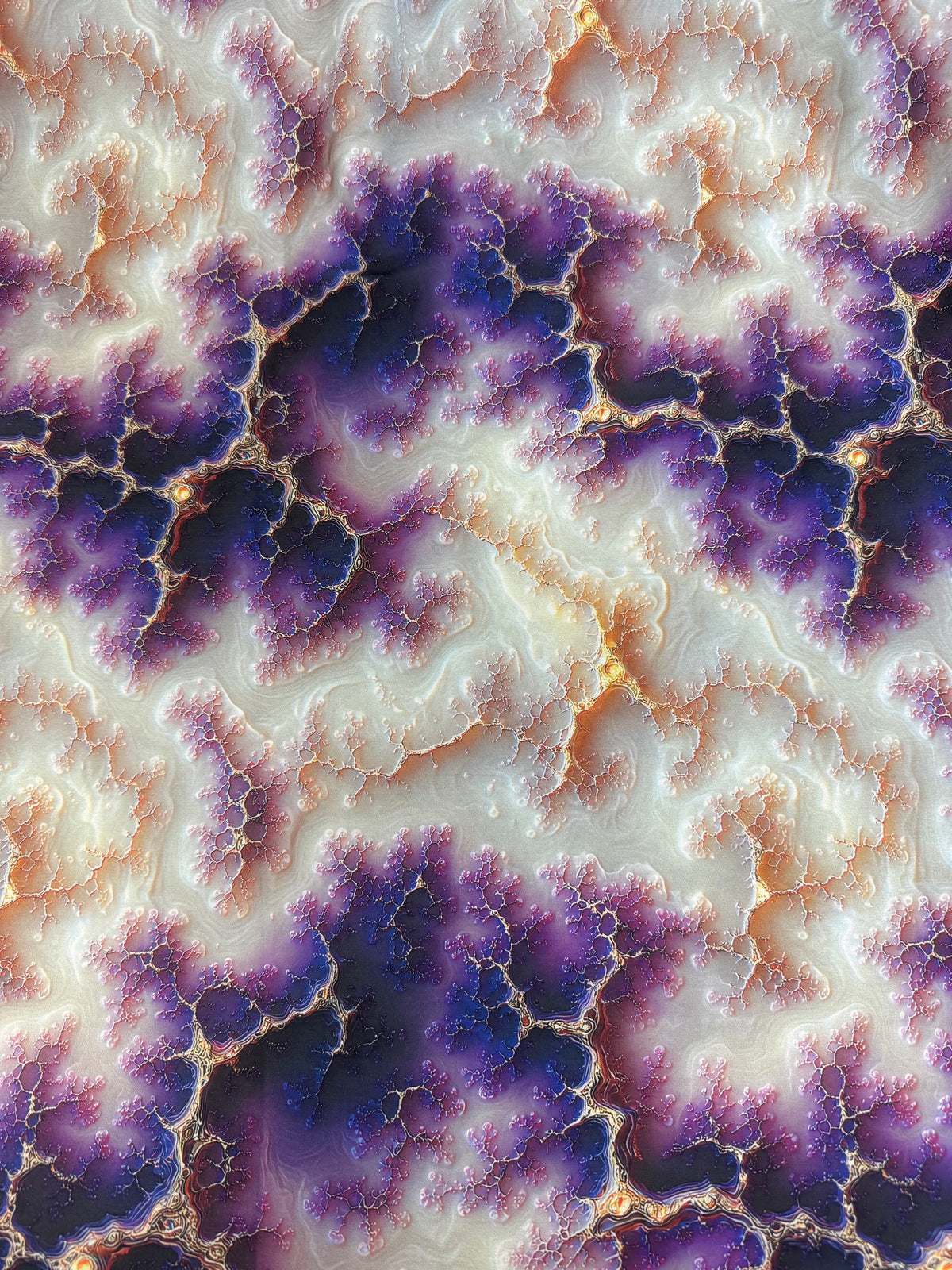 Magenta Marble Abstract Polyester Dress Fabric | Sold by the Metre
