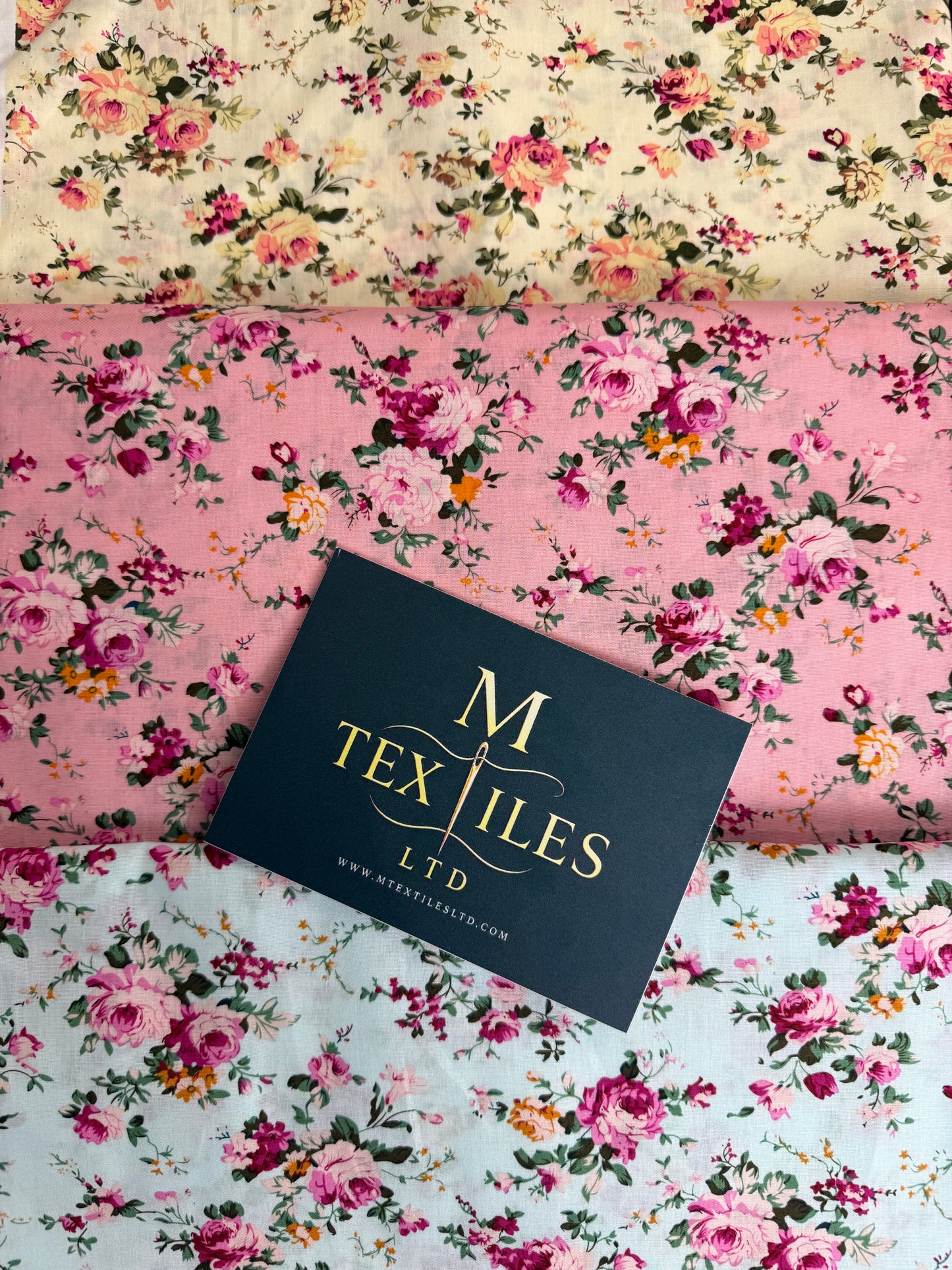 Vintage Rose Cotton Dress Fabric | Sold by the Metre