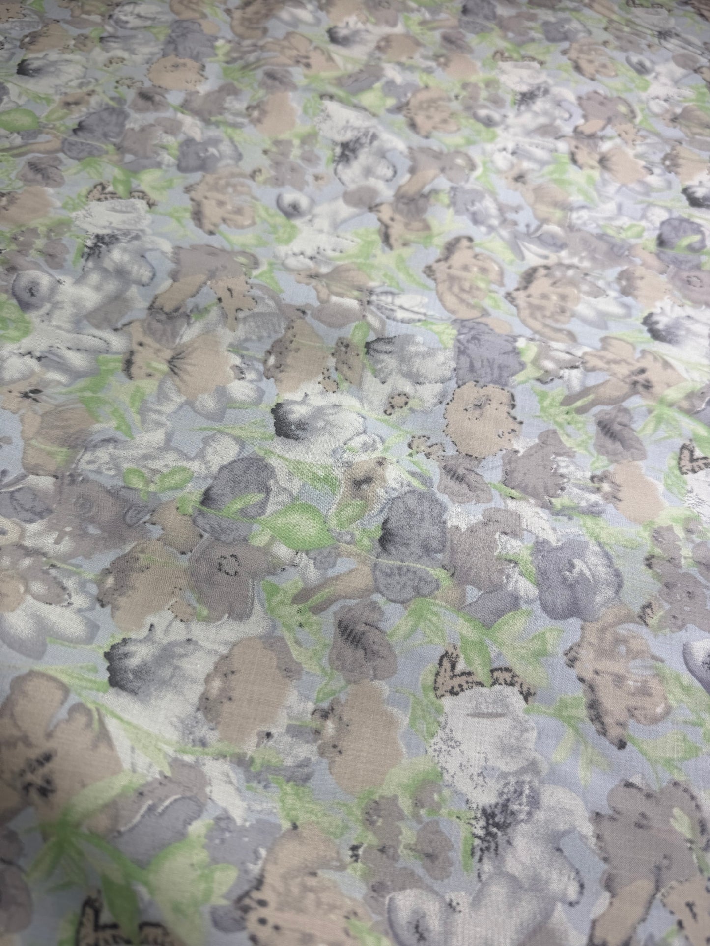 Pastel Toile Cotton Dress Fabric | Sold by the Metre