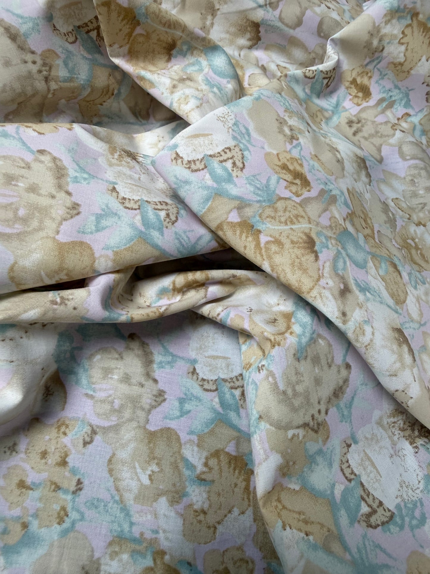 Pastel Toile Cotton Dress Fabric | Sold by the Metre