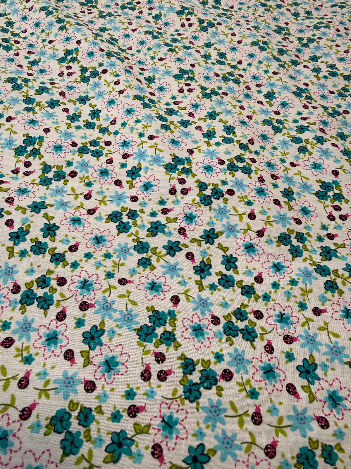 Lilac Ditsy Floral Cotton Dress Fabric | Sold by the Metre