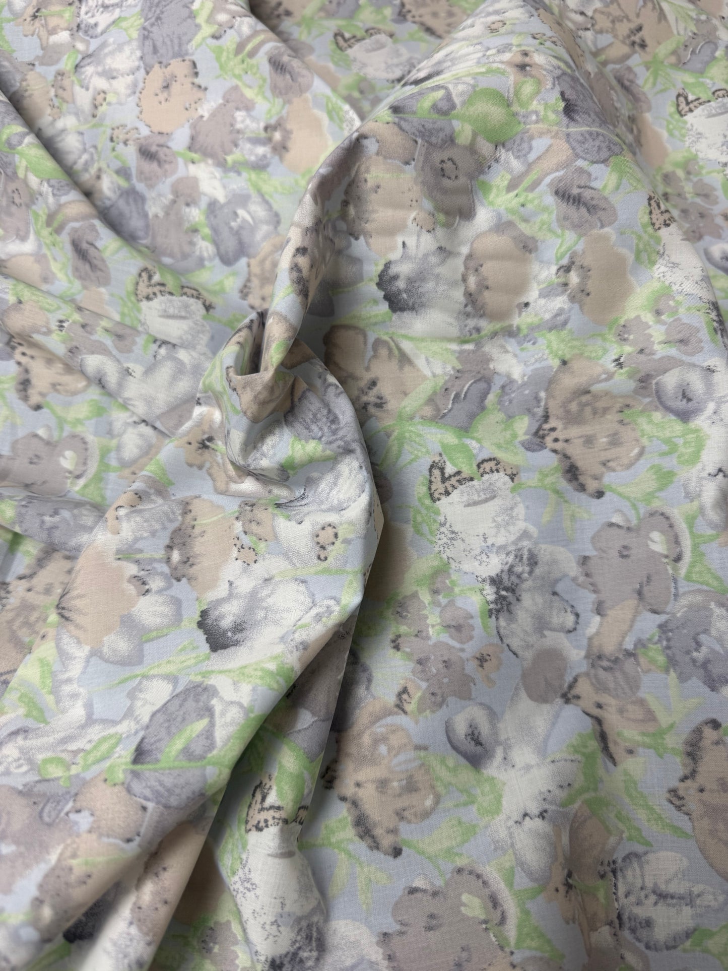 Pastel Toile Cotton Dress Fabric | Sold by the Metre