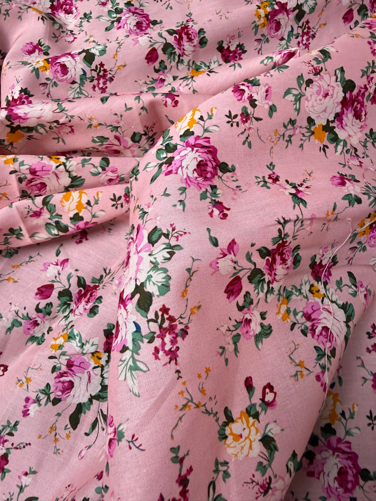 Vintage Rose Cotton Dress Fabric | Sold by the Metre