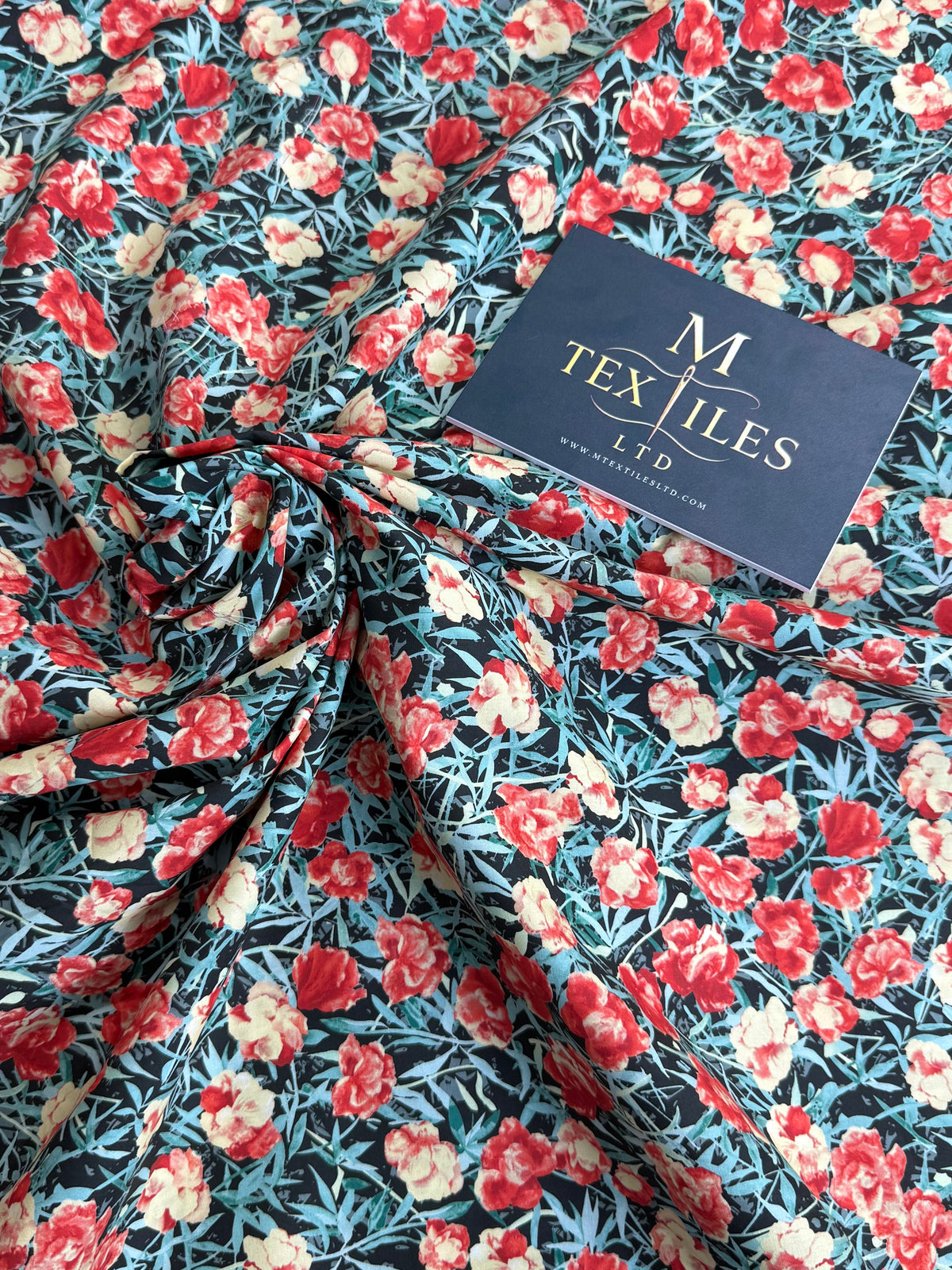 Poppy Meadow Cotton Dress Fabric | Sold by the Metre