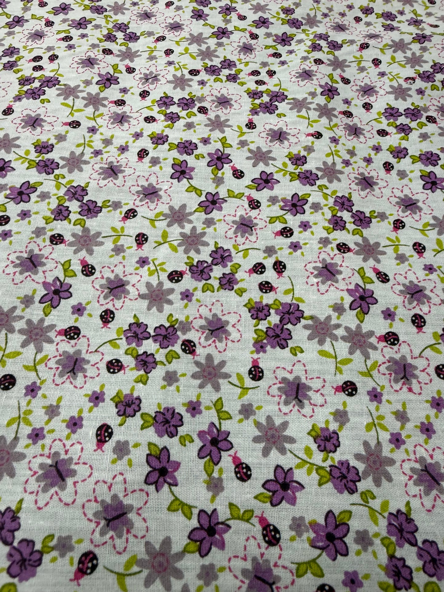 Lilac Ditsy Floral Cotton Dress Fabric | Sold by the Metre