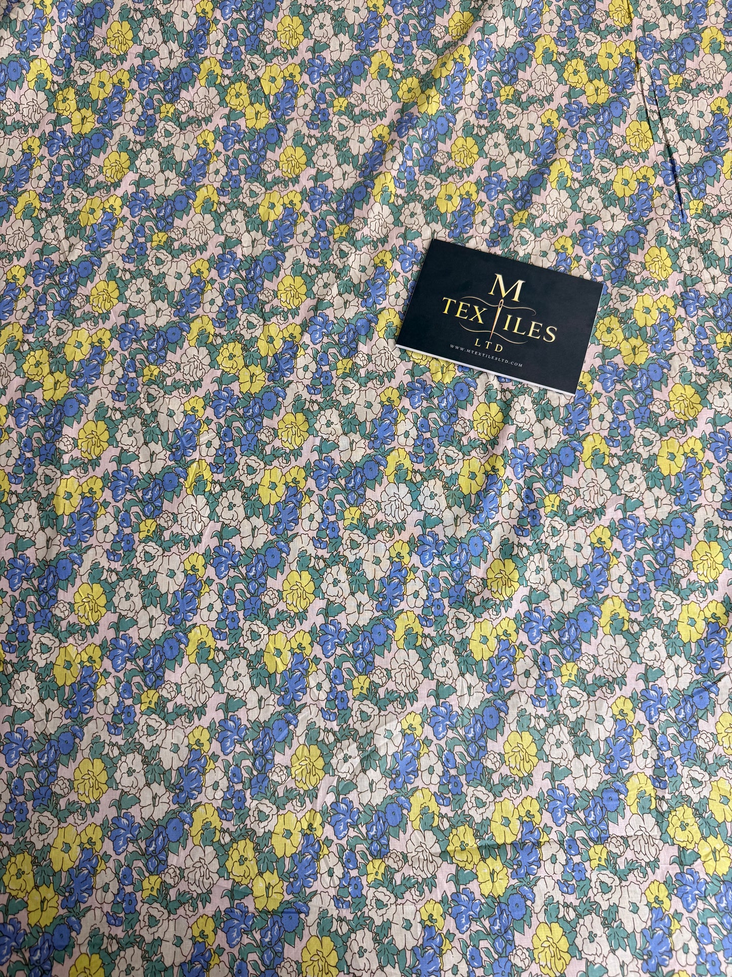 Pastel Rose Garden Cotton Dress Fabric | Sold by the Metre