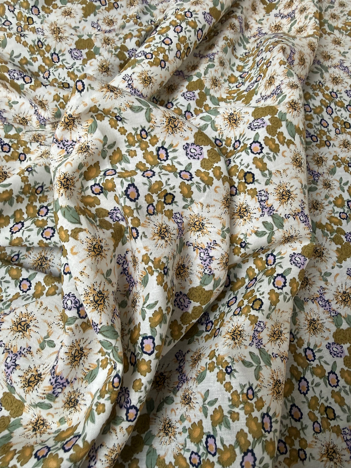 Daisy Ditsy Cotton Dress Fabric | Sold by the Metre