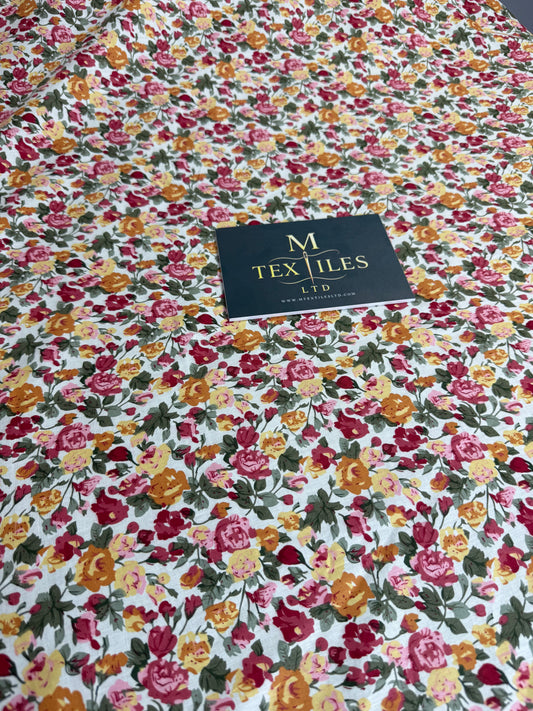 Multicolour Ditsy Meadow Cotton Dress Fabric | Sold by the Metre