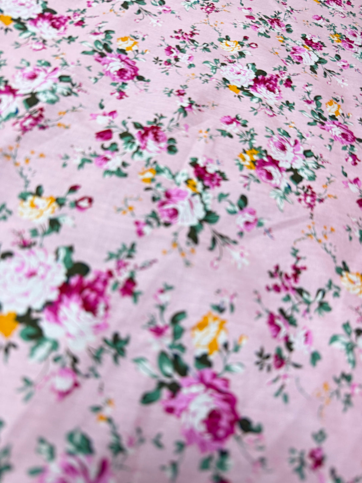 Vintage Rose Cotton Dress Fabric | Sold by the Metre