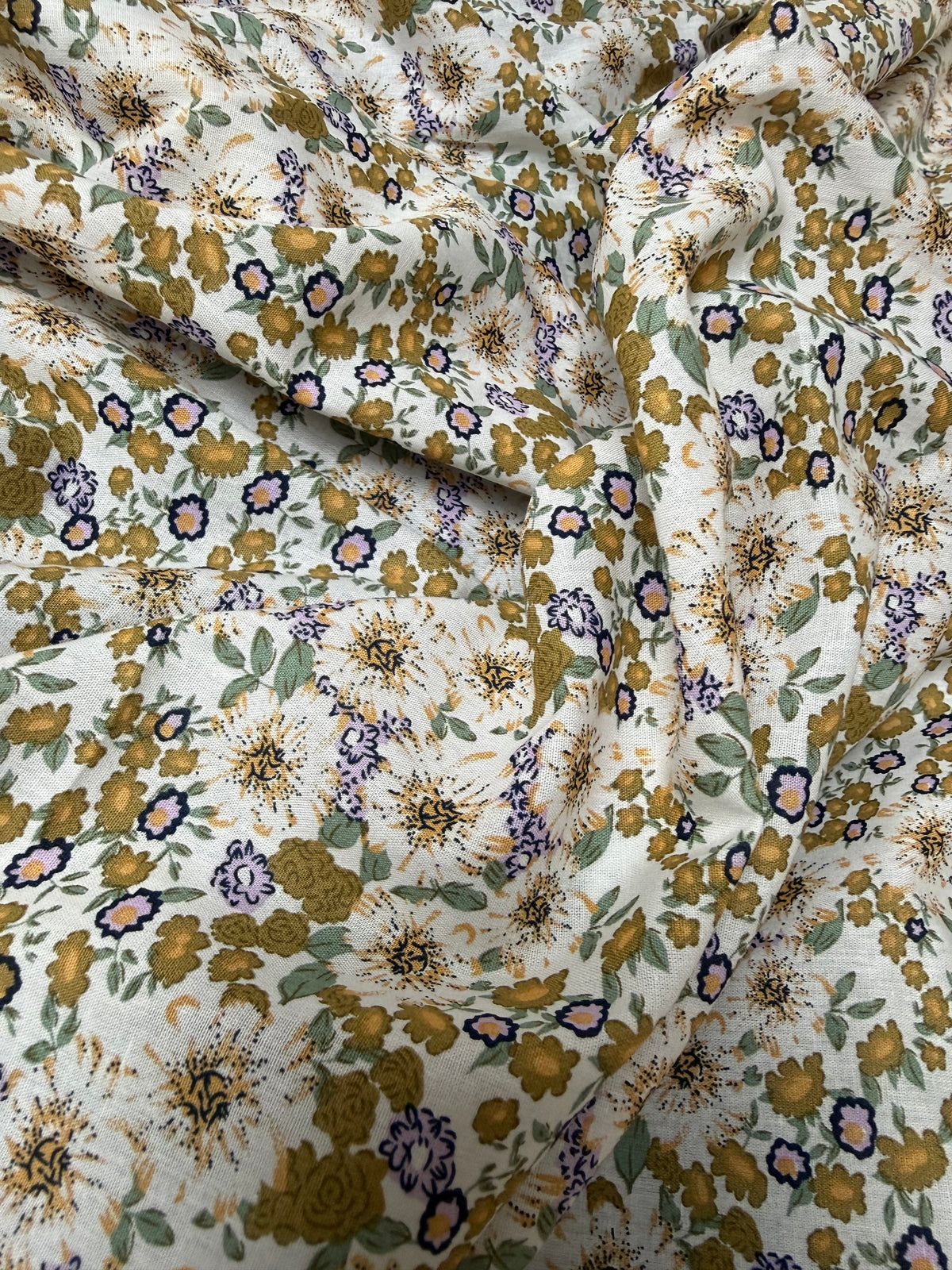 Daisy Ditsy Cotton Dress Fabric | Sold by the Metre