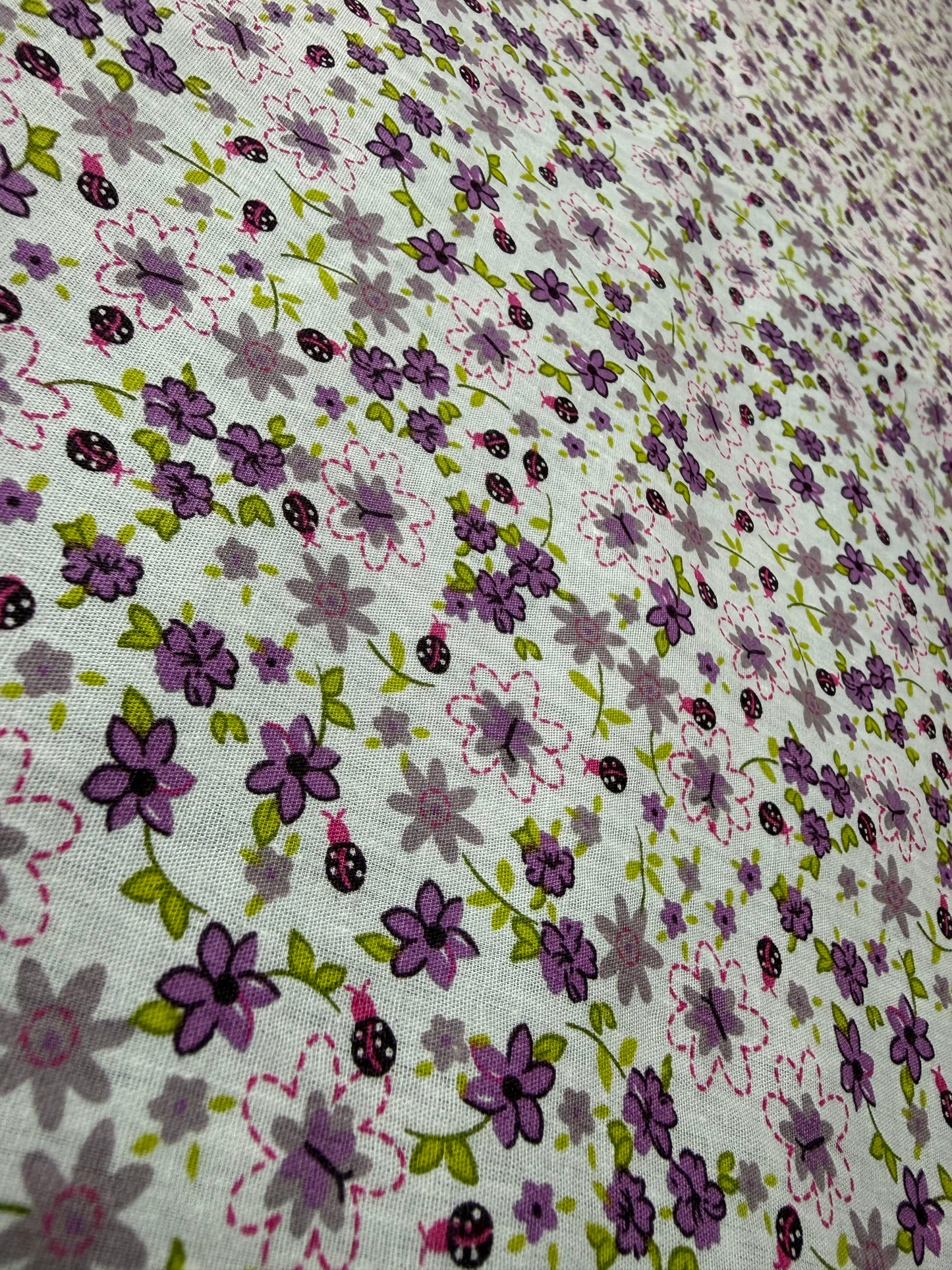 Lilac Ditsy Floral Cotton Dress Fabric | Sold by the Metre