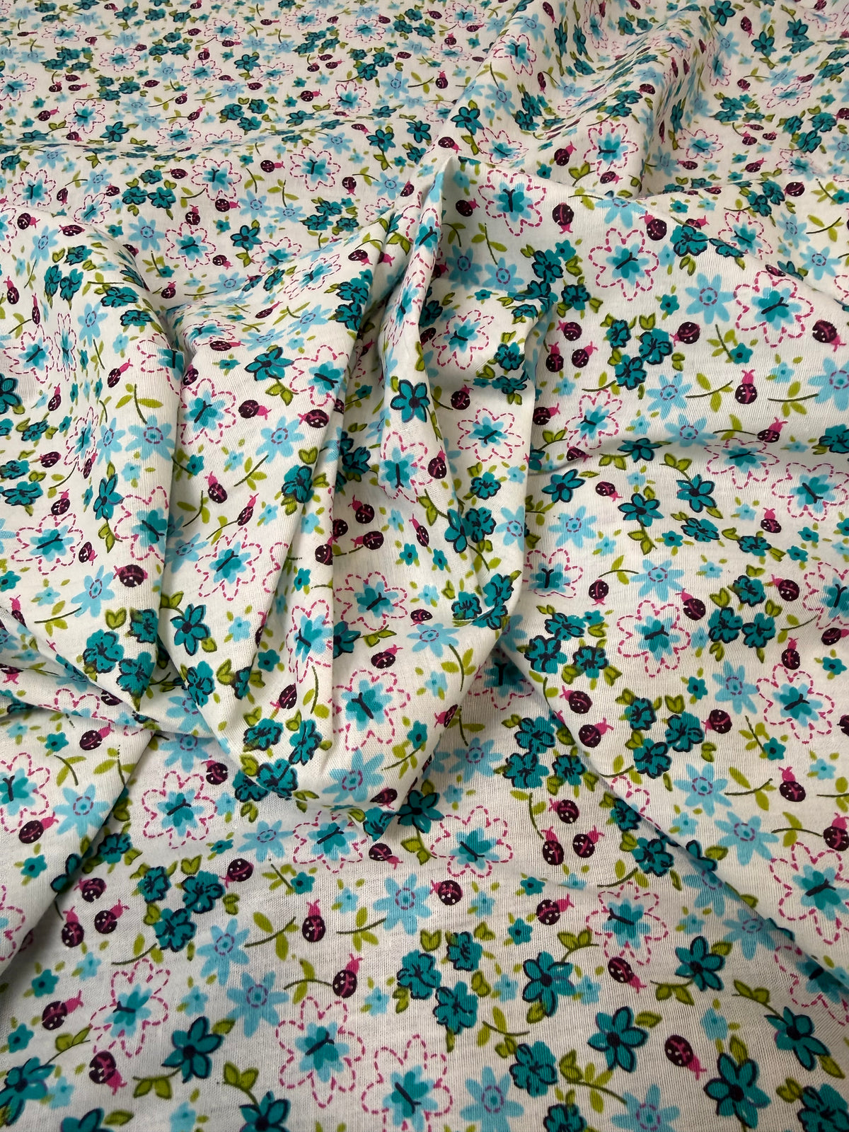 Lilac Ditsy Floral Cotton Dress Fabric | Sold by the Metre