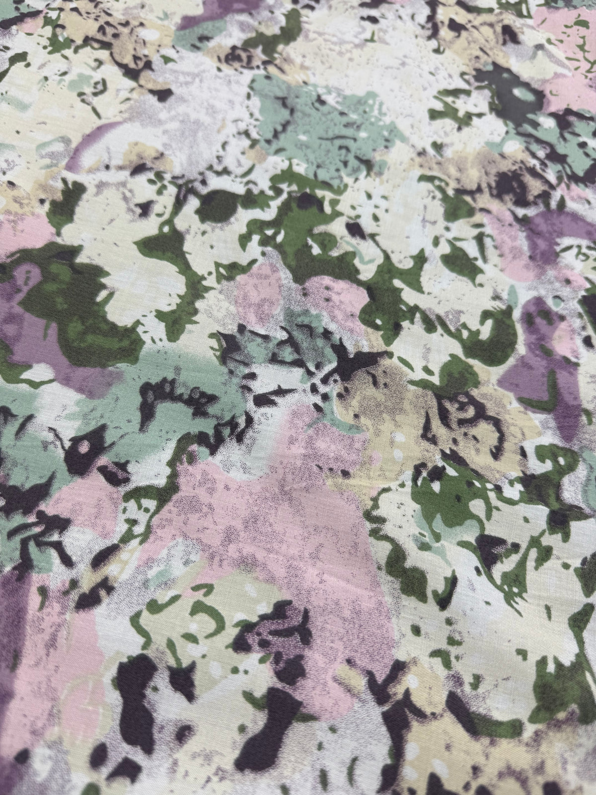 Pastel Abstract Blossom Viscose Dress Fabric | Sold by the Metre