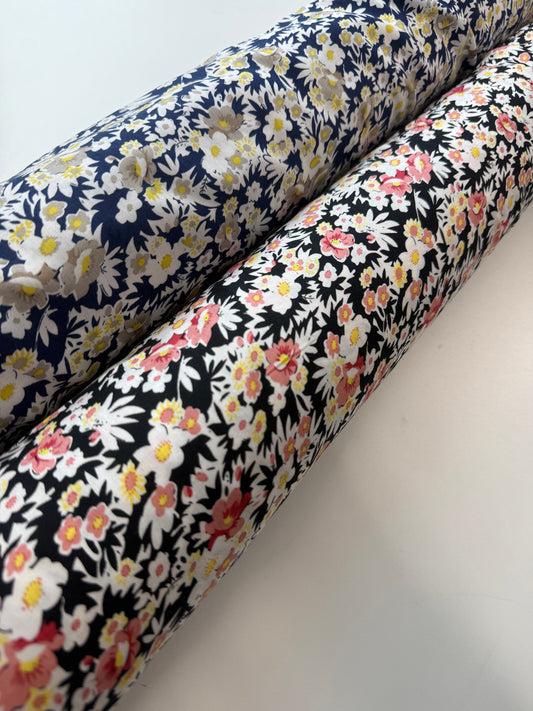 Daisy Meadow Viscose Dress Fabric | Sold by the Metre