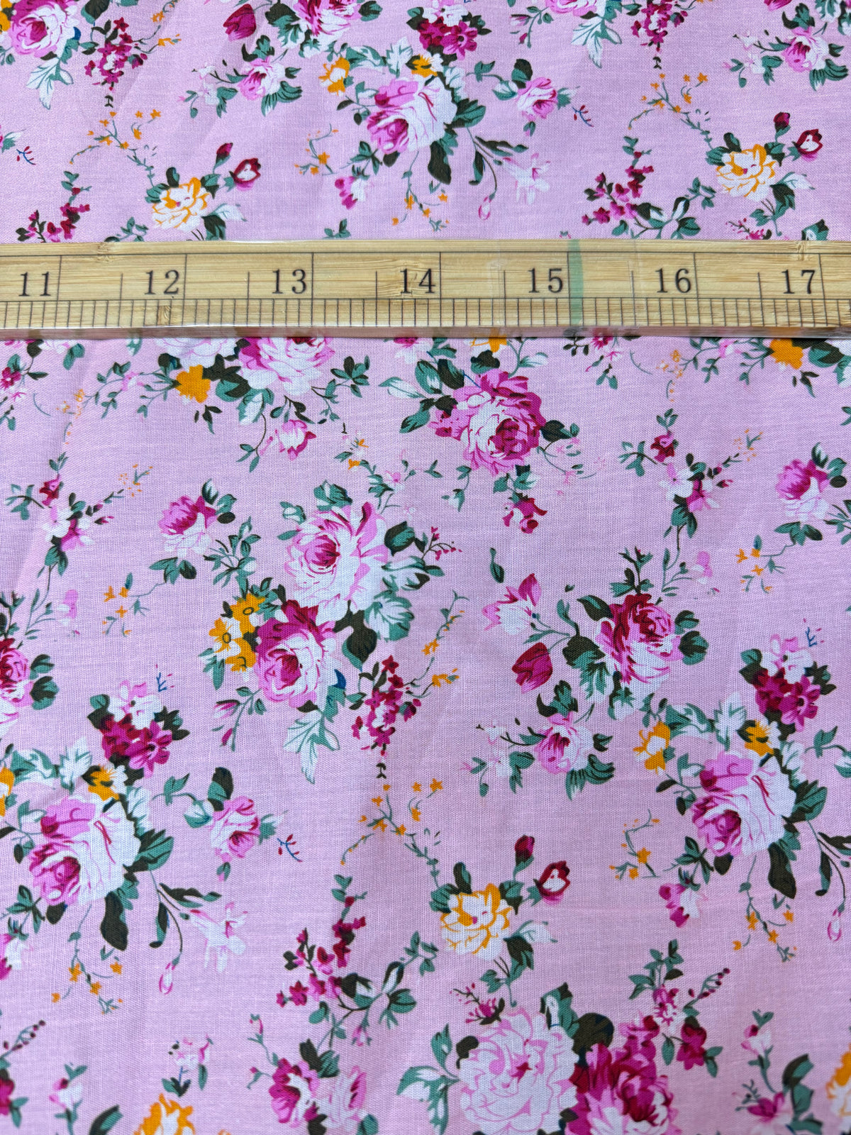 Vintage Rose Cotton Dress Fabric | Sold by the Metre