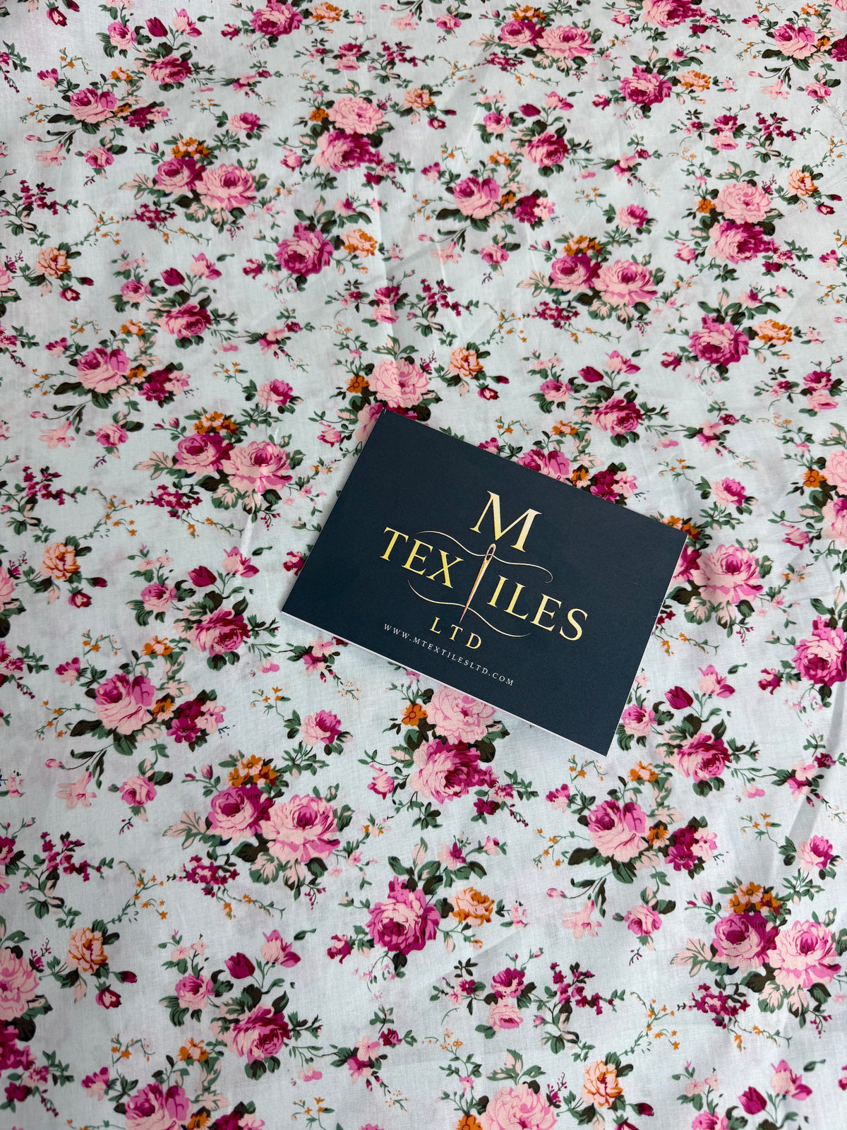 Vintage Rose Cotton Dress Fabric | Sold by the Metre
