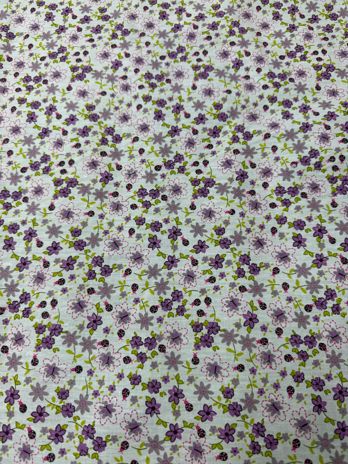 Lilac Ditsy Floral Cotton Dress Fabric | Sold by the Metre