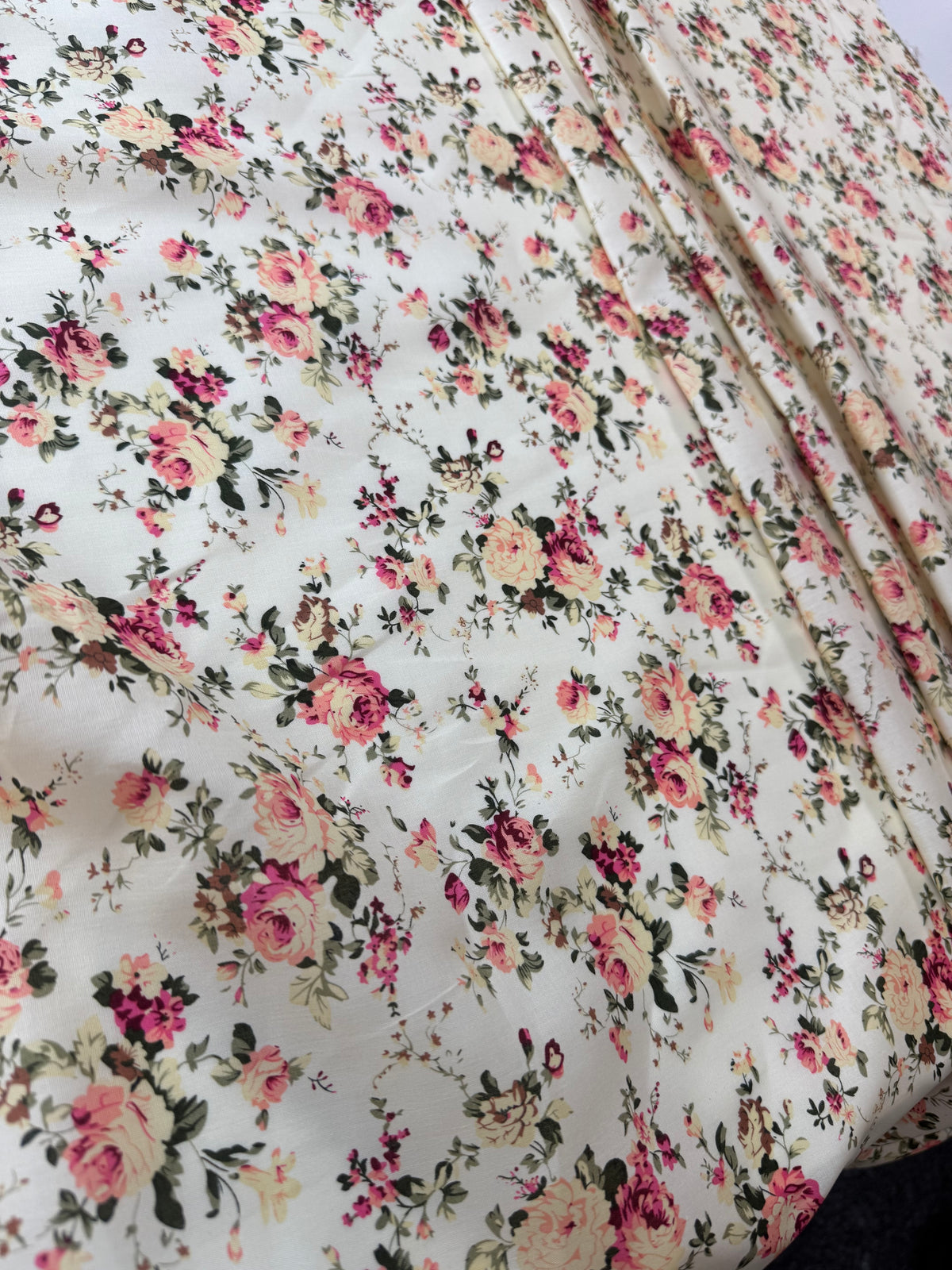 Vintage Rose Cotton Dress Fabric | Sold by the Metre
