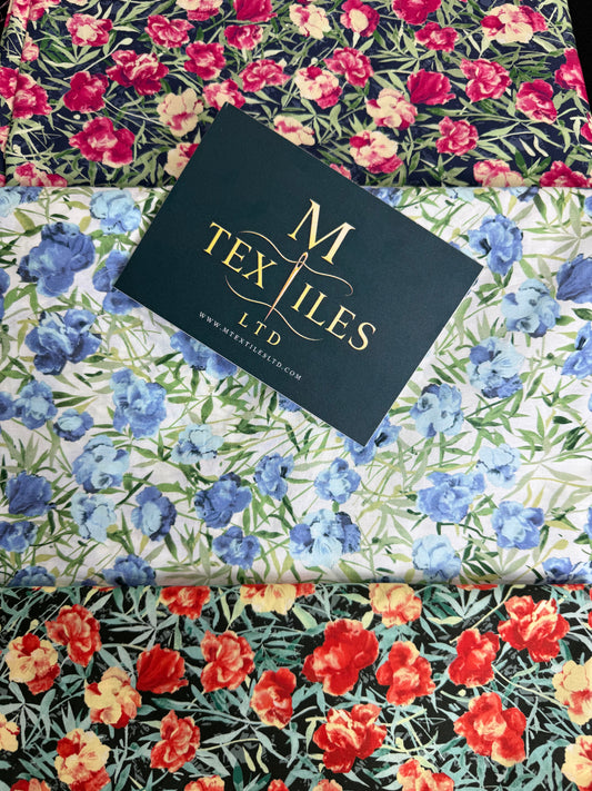 Poppy Meadow Cotton Dress Fabric | Sold by the Metre