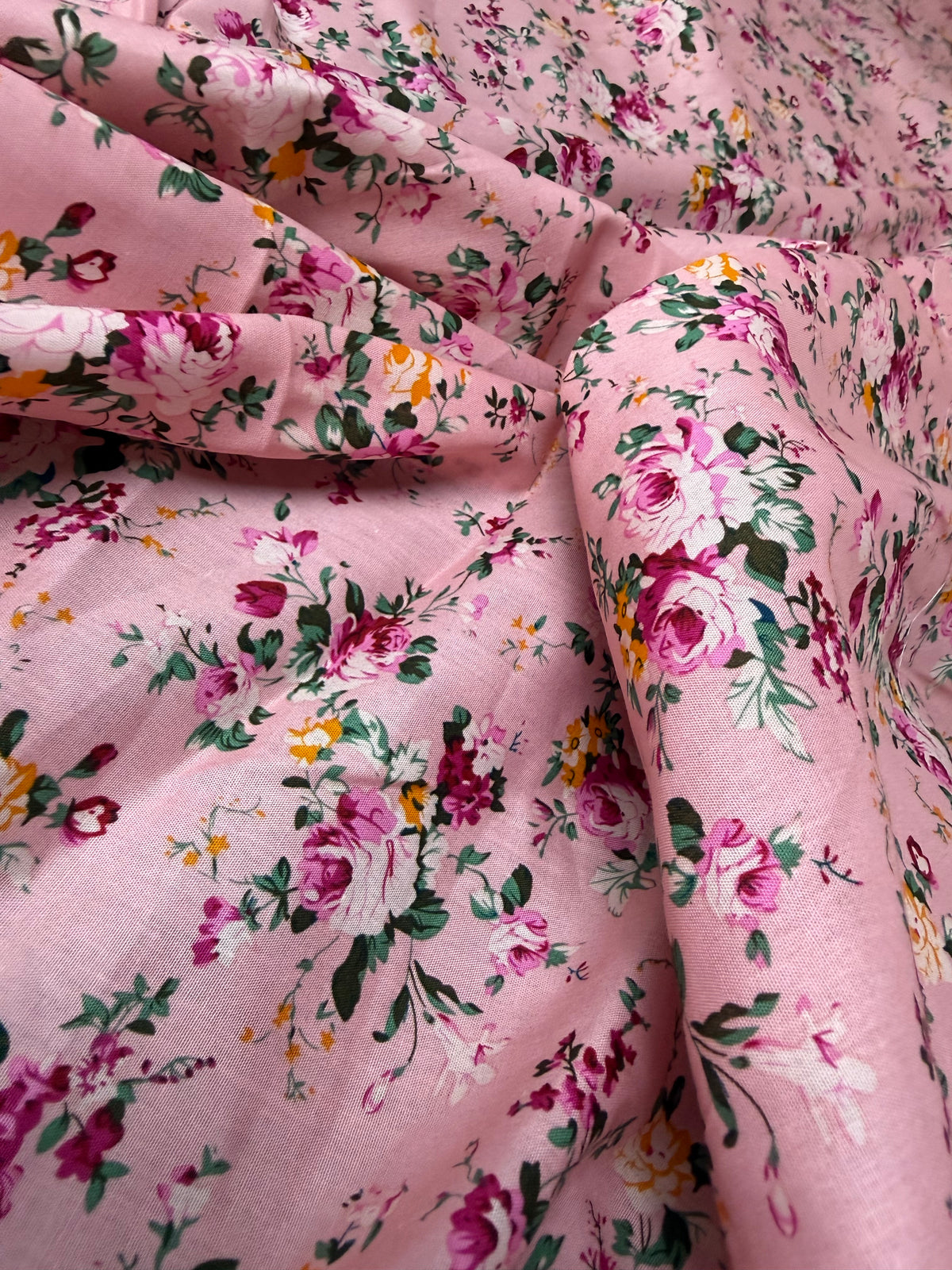 Vintage Rose Cotton Dress Fabric | Sold by the Metre